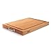John Boos Block RAFR2418 Reversible Maple Edge Grain Cutting Board with Juice Groove and Chrome Handles, 24 Inches x 18 Inches x 2.25 Inches