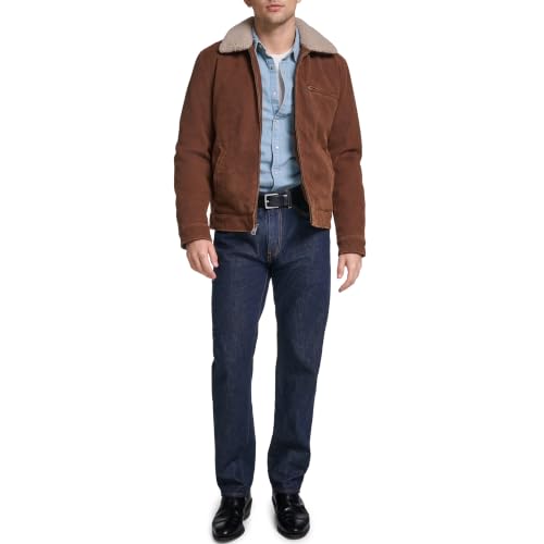 Image of Levi's Men's Faux Leather Laydown Collar Racer Jacket