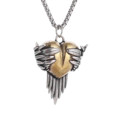 Collier ailes d’ange cœur vintage pour sublimer vos tenues romantiques de soirée