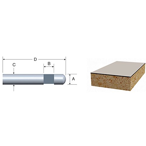BOSCH 85285 1/4 In. x 1/4 In. Carbide 1-Flute Flush Trim Bit並行