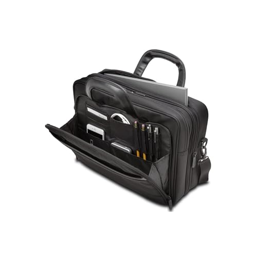 Image of Kensington K60386EU Laptop Briefcase, Contour 2.0 15.6 Inch Business Laptop Briefcase, Medium Shoulder Bag for Laptops & Tablets, Water Resistant Secure Bags for Men & Women, Hand Luggage, Travel Bag
