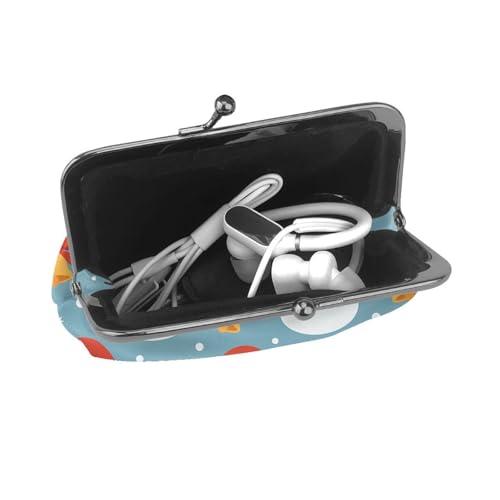 Pu Leather Buckle Coin Purse Christmas Snowman Pattern Girls Kiss-Lock Change Purse Wallets4