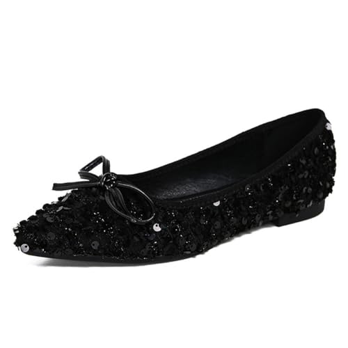 Ballerines à bout pointu avec nœud élégant pour femme en taille 40