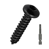 #10 x 3/4' Black Torx Pan Head Sheet Metal Screws 100 Pack, 304 Stainless Steel 18-8 Self Tapping Screws for Metal & Wood & Plastic, Black Coated, 1pcs Star Driver Bit Included