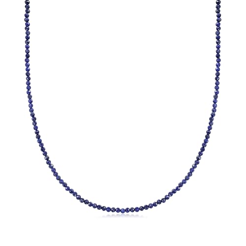 Ross-Simons 3-3.5mm Lapis Bead Necklace With 18kt Gold Over Sterling. 18 inches