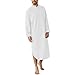 ZAYZ Herren Pyjama Shirts, Nachthemden Langarm, Baumwolle Bequem Groß Groß Baderock Yoga Casual Tops, Gemütlich Weich (Color : White, Size : Medium)