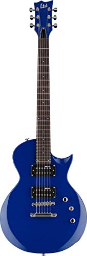 LTD GUITARS Guitare électrique LTD EC-10 bleue avec housse EC10KIT-BLUE - Les Beatles, Paul McCartney, John Lennon, RIngo Starr, George Harrison LTD GUITARS Guitare électrique LTD EC-10 bleue avec housse EC10KIT-BLUE – Image 3
