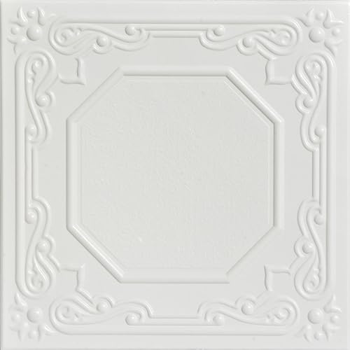 A La Maison Ceilings R32c Topkapi Palace Foam Glue-up Ceiling Tile (259.2 sq. ft./Case), Pack of 96, Dove White