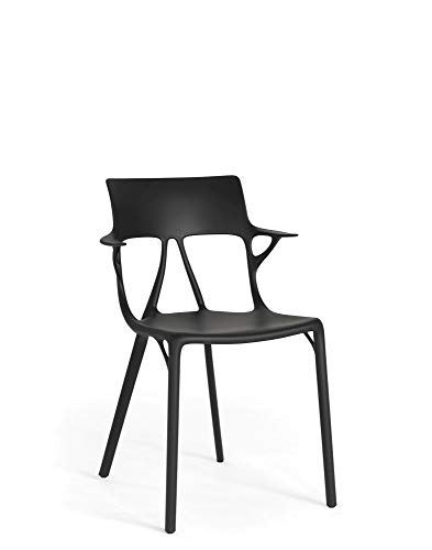 Kartell A.I. Chair, Tecnopolímero Termoplástico Reciclado, Negro, H 81 Cm, 2 Unidades Kartell A.I. Chair, Tecnopolímero Termoplástico Reciclado, Negro, H 81 Cm, 2 Unidades