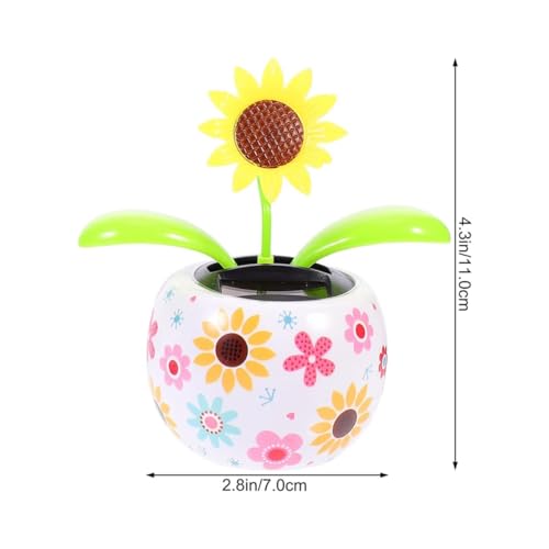 Solar Dancing Solar Powered Dancing Pink Flower in Colorful Shape Flip Flap Animated Bobblehead Dancer Window Sun Catcher Car Dashboard Decor Solar Power Kits Learning and Education