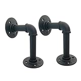AUTSUPPL 2 piezas Soporte Estantería Flotante Industrial Hierro Resistente con...