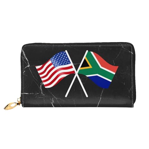 American And South Africa Flag Wallet Card Bag2