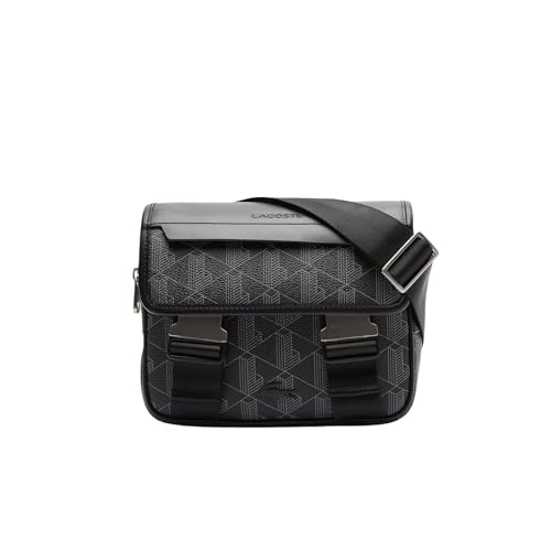 Lacoste Men's The Blend Clipped Monogram Messenger Bag