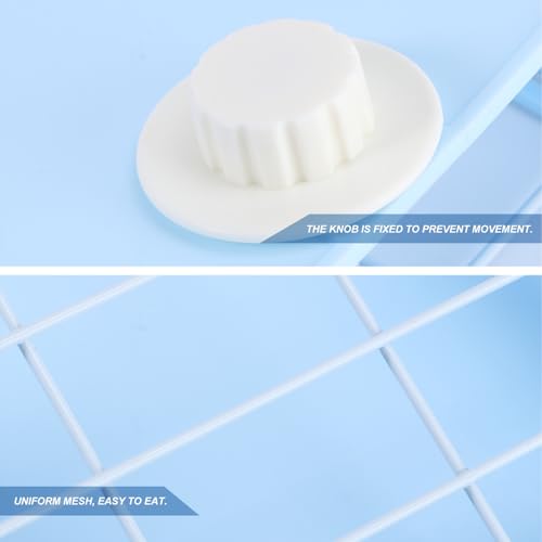 Soporte para comedero de conejos y cobayas de plástico resistente azul claro 5