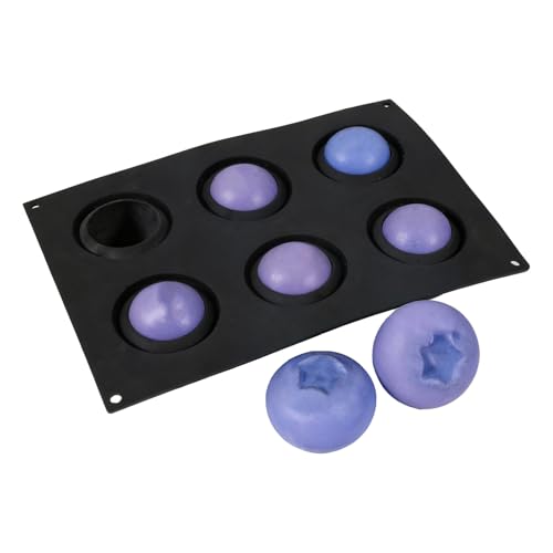 Moldes de silicona para hornear, 6 cavidades, resistentes al calor, moldes de silicona para pasteles, herramientas para hornear, para chocolate, galletas, postres, helados, magdalenas, pudín, fiesta