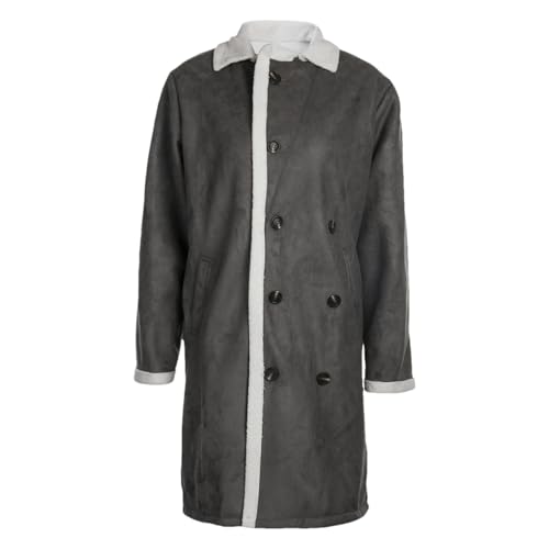 Trench en laine homme gris veste longue chaude et épaisse contre le froid