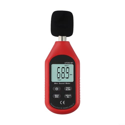 Upluxmira Sonomètre portable compatible Ut353bt - Plage de 30 à 130 dB avec pondération A/C ± 1,5 dB - Précision / Maintien lent des données - Modes max/min - Test de bruit