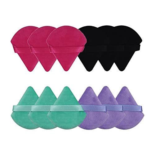 12 piezas de polvo triangular en forma de cuña para polvo suelto debajo de los ojos esquinas D, juego D, 12 piezas