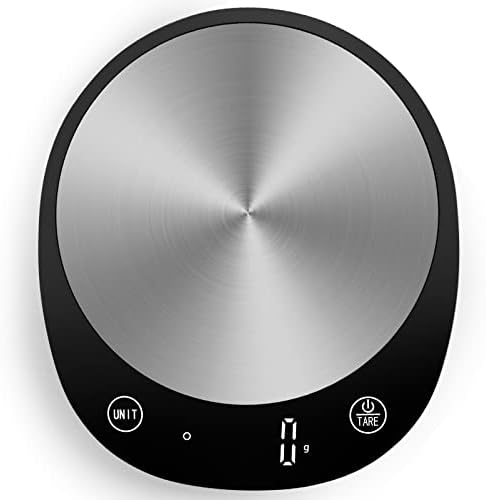Homebuds Digital Kitchen Food Scale for Ounces and Grams, 22lb by High Precision 0.1oz, Weighing Professional Since 2001, Weight Loss, Baking and Cooking, LED Display, Batteries Included, Black