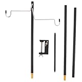 FOMIYES Soporte para Lámpara de Camping Plegable de Aleación de Aluminio Altura Ajustable 120 CM Gancho Resistente para Luz de Tienda Soporte Portátil para Exteriores y Senderismo