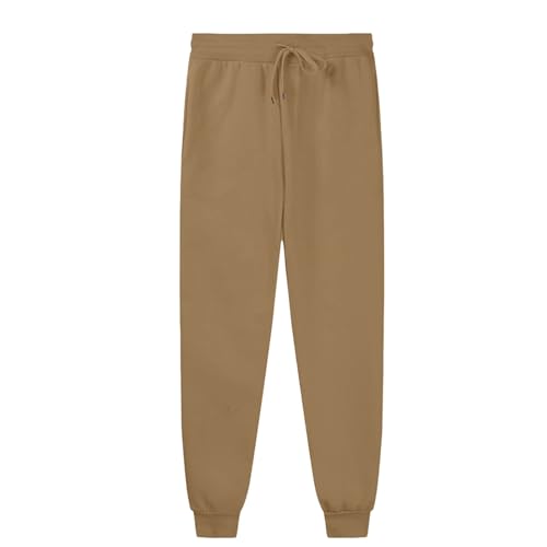 Pantalon de jogging garçon en molleton marron chaud taille 7-8 ans - 2