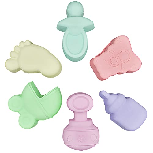 Danzix Baby Shower Mold Baby Carriage Bottle Alphabet Number Mould For Chocolate Cupcake Topper Cake Decorations #TOP7