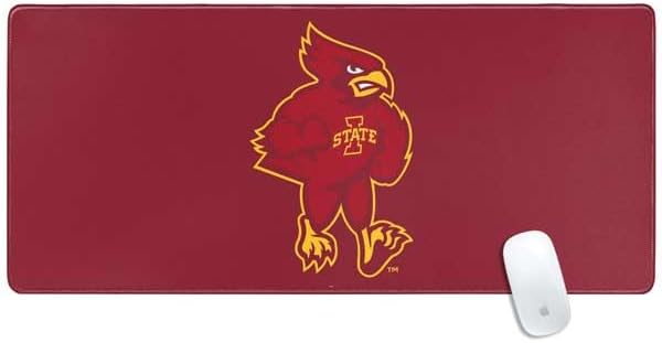 Skinit Extra Large Gaming Mouse Pad - Officially Licensed Mascot Iowa State Design with Stitched Edges, Waterproof, Non-Slip Rubber Base, Desk Mat for Keyboard & Mouse, 35.75" x 15.4" inches