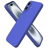 ORNARTO Cover Compatibile con iPhone 16 Plus Custodia Sottile 6,7 Pollici, Morbido Silicone Liquido Protezione Case, in Gomma Gel Morbida con Fodera in Microfibra-Ultramarine