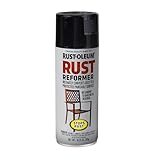 Rust-Oleum Stops Rust Reformer Spray, Instantly Converts Rust to a Protected Paintable Surface, No Bare Metal Sanding Required, Black, 10.25 oz