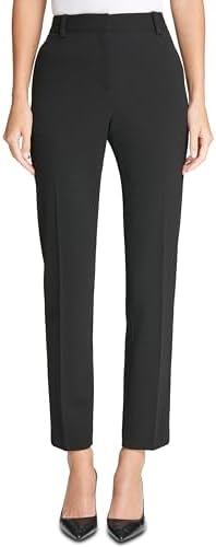 DKNY Women's Petite Slim Pants Black