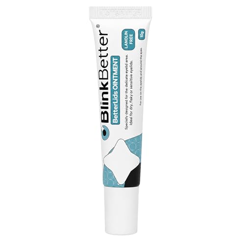 BlinkBetter Lanolin Free Eyelid Ointment 10g – For Sensitive & Dry Eyelids - Hydrates, Nourishes &...