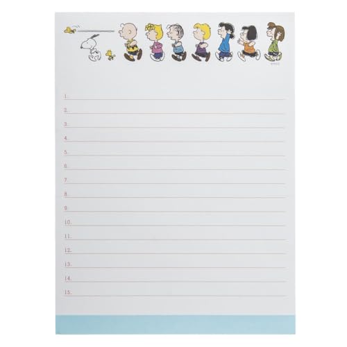 Image of Graphique inchPeanuts Run inch Large Notepad | 150 Tear-Away Sheets | Task Planner | Daily Organizer | Memo Writing Pad | Priority Checklist | Undated | 6 inch x 8 inch