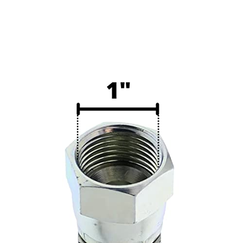 Image of 1 /2 inch Hose x 3 /4 inch JIC 37 Degree Female Hydraulic Hose Ends Crimp Fitting Compatible with Parker 43-Series | FJX-08-12-43