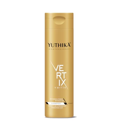 Image of Yuthika Professional Vertix Hydrolyzed Keratin Shampoo Ultimate Care & Restoration 250ml I Post Care Shampoo For Straightened Hair, Salon Like Smooth Hair