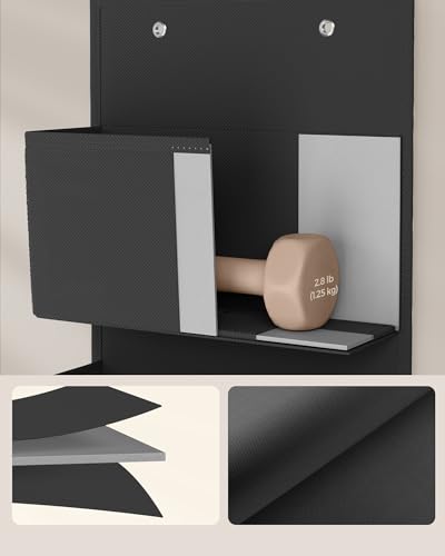 SONGMICS Wiszący Organizer z 4 Kieszeniami, na Drzwi, 33,5 x 12 x 100 cm