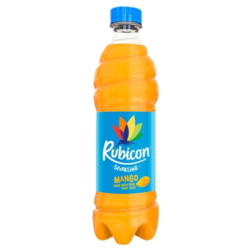 Rubicon Sparkling Mango Flavoured Fizzy Drink with Real Fruit Juice, Handpicked Fruits for a Temptingly Intense Taste Made of Different Stuff - 1 x 500ml Bottle