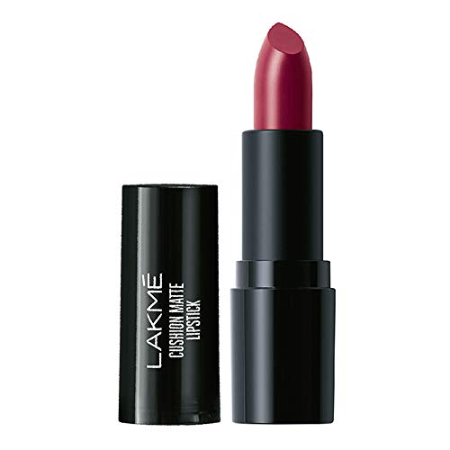 Image of LAKME Cushion Matte Lipstick, Burgundy Bloom, 4.5 g & Cushion Matte Lipstick, Plum Obsession, 4.5 g