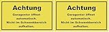 Metafranc Hinweisschild "Achtung! Garagentor öffnet automatisch." - 300 x 200 mm/Beschilderung/Infoschild/Warnschild/Warnmarkierung/Sicherheitsmarkierung/Gefahrenhinweis / 500430