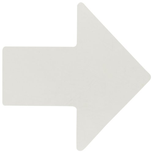 Brady ToughStripe Nonabrasive Direction Arrow Floor Marking Tape, 10" Length, 4" Width, White (Pack of 100 per Roll)