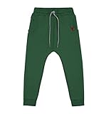 NONU Kids® Circle Jogginghose für Jungen I Hose Kinder aus Baumwolle, Sporthose, Outdoorhose, Babykleidung, Kinder Kleidung ciemnozielone