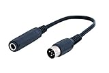 din stecker 5 polig auf klinke Audio Adapter 5-Pol Würfel Stecker / 6,3mm Buchse Stereo
