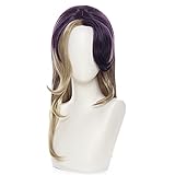 XiongXiongLe Ahri Cosplay Wig Women Costume Black Gray Long Straight Hair Wig for Adult Cos Anime Game Party Halloween Christmas Comic(Ahri)