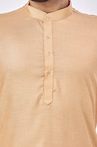 Image of BE ACTIVE Linen Blend Solid Pattern Trendy Comfortable Stylish Full Sleeve Kurta Men's Ethnic Wear