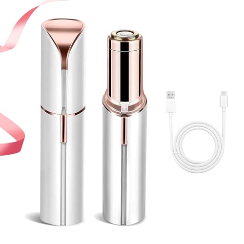 Journeyside Facialdepiladora Facial Mujer, Suave e Indolora Depiladora Facial, Recargable por USB Depiladora Facial Mujer, Diseño Ultrasilencioso, Ideal Para Labios y Rostro,Blanco