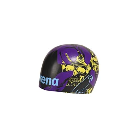 ARENA Unisex-Adult Poolish Moulded Badekappe vorgeformt, Crazy Driving Skull, One Size Cover