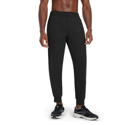 M MAELREG Men's Golf Joggers Pants with Zip Pockets Stretch Lightweight Nylon Sweatpants Work Casual Athletic Track Pants Men