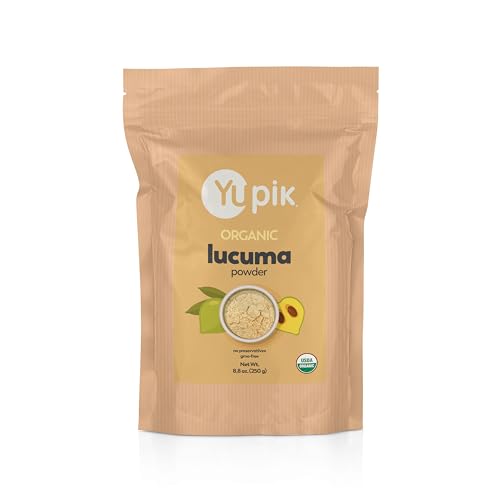 Yupik Organic Lucuma Powder, 8.8 oz, USDA Certified, Gluten-Free, Vegan, Kosher, Non-GMO, Nutritious Superfood & Natural Sweetener with Maple Flavor, Low-Glycemic, Ideal for Beverages & Baking