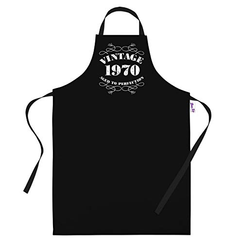 50th Birthday Gifts for Men Him Dad Husband BBQ Cooking Apron Vintage 1970