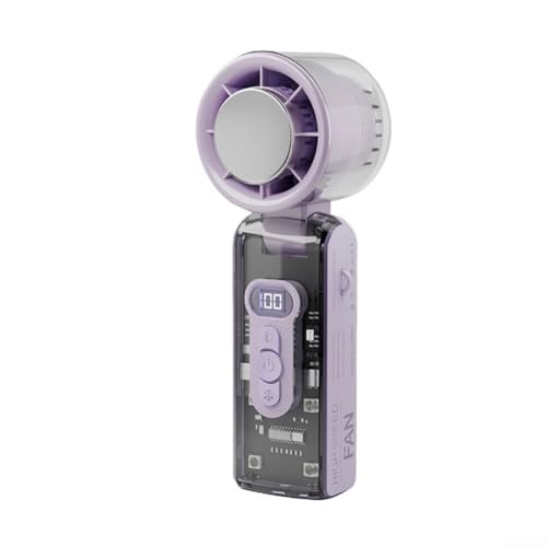 Ventilador de cuello manos libres plegable y recargable color morado 2
