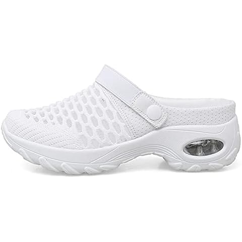 Women Clog Slippers, Comfortable Walking Shoes Mesh Net Sandals for Women, Breathable Mule Flip Flops Summer Casual Beach Sandals Cover